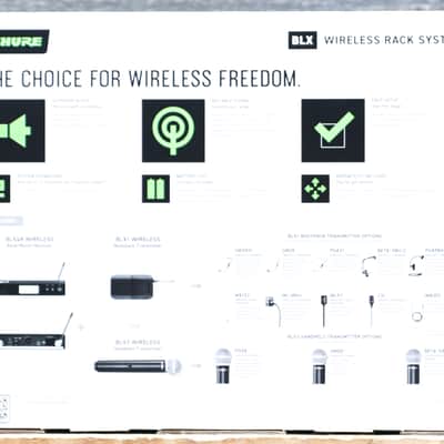Shure BLX24R/SM58-H10 Professional-Quality Wireless Rack-Mount Vocal System SM58 image 2