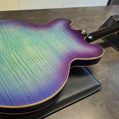 Epiphone ES-335 Blueberry Burst BRAND NEW Figured Flame Top and Back Semi-Hollowbody Hollow Body Archtop 335 Electric Guitar image 12