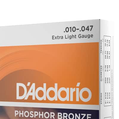 10-47 Extra Light, Phosphor Bronze Acoustic Guitar Strings image 4
