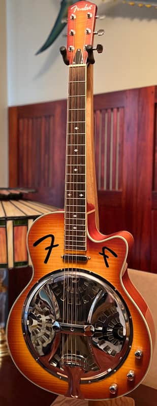 Fender FR-50CE Spruce/Mahogany Resonator 2009 - Sunburst image 1
