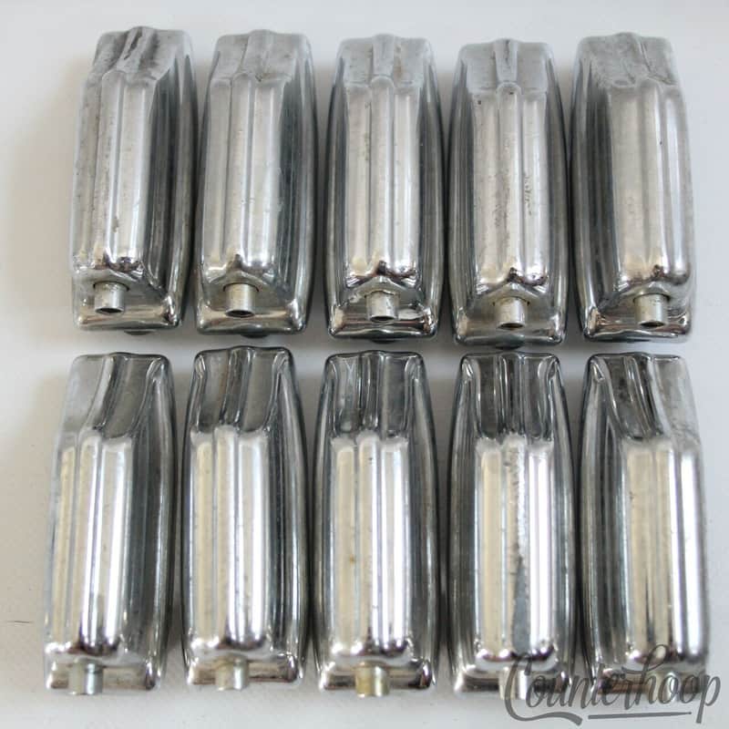 *Rogers 10x Beavertail Bass Drum Lugs Chrome Powertone Vintage 60s-70s Fullerton image 1
