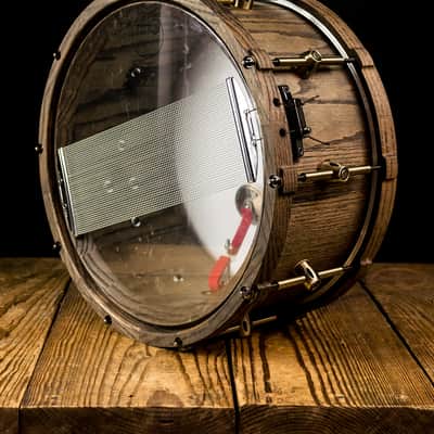 HHG 14x7 Black Oak Stave Shell Snare Drum - Free Shipping image 5