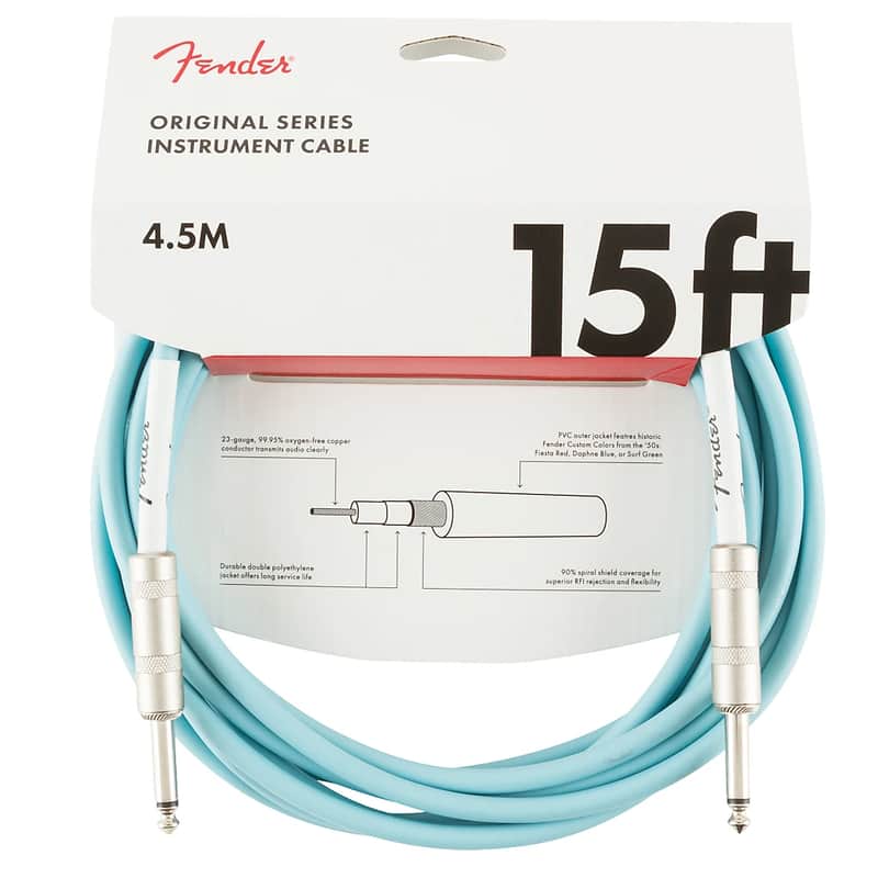 Fender Original Series Straight / Straight TS Instrument Cable - 15' image 1