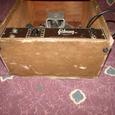 Vintage 1947 Gibson BR-6 Amp 3-prong/caps installed VG image 10