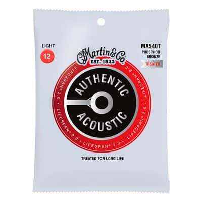 MA540T AUTHENTIC TREATED 92/8 Phosphore Bronze Light 12/54 Martin Strings image 1