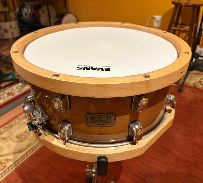 Tama LMP1465FSEN 6.5x14" S.L.P. Series Studio Maple Snare Drum with Wood Hoops 2013 - Present - Sienna Maple image 1