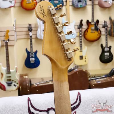 Fender Custom Shop Wild West Guitars 25th Anniversary 1960 Stratocaster Hardtail Madagascar Rosewood Fretboard Heavy Relic Fiesta Red 7.15 LBS image 11