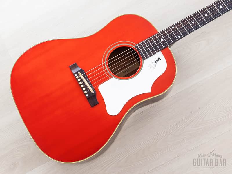 2009 Gibson J-45 ADJ Dreadnought Acoustic Guitar Transparent Orange w/ Case image 1