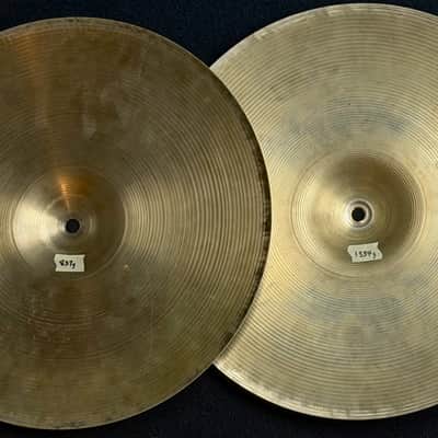 Zildjian 15" A. 70's/60's Stamp Hihat Cymbal Pair - 837/1334g image 2