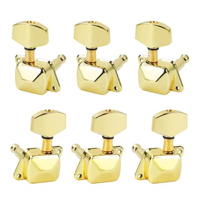 3L3R Guitar Tuning Pegs Keys 15:1 Ratio Semi-Closed Guitar String Tuning Keys Machines with 45 Degree Fixing Tag for Les Paul LP SG Electric or Acoustic Guitar Pack of 6 JT/JXQ-13 Golden image 8