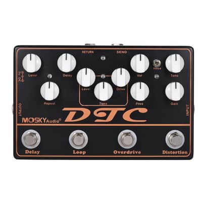 Mosky DTC Analog Multi-function Guitar Effect Pedal features distortion, overdrive, loop, delay.  image 1