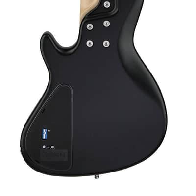 Sadowsky MetroLine 24-Fret Singlecut Vintage Bass 5 String, Swamp Ash Body, Solid Black Satin image 3