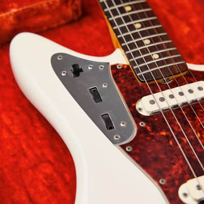 1963 Fender Jaguar Olympic White with Matching Headstock image 8