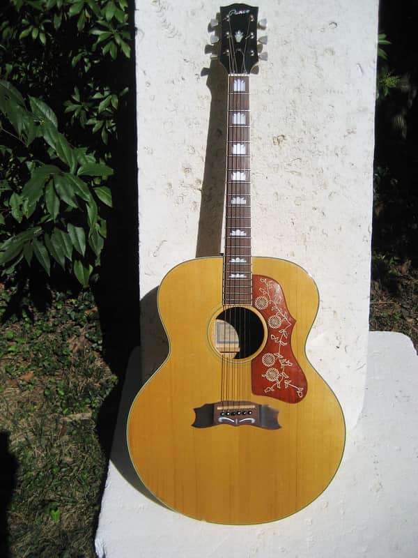 Penco j-200 Guitar, Early 70's, Made In Japan, Solid Cedar Top, Sounds Great, Beautiful image 1