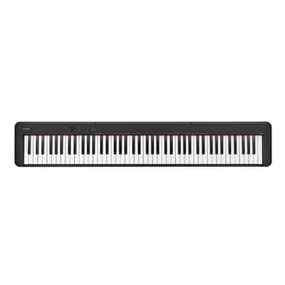 Casio CDP-S160 Portable Digital Piano with 88-Key Weighted Action, Sheet Music Stand, Power Supply, USB-MIDI and 10 tones, black (CDP-S160BK)
