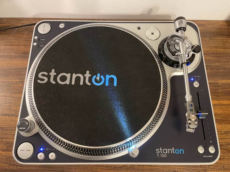 Stanton T.120 - DJ Turntable - 3 Speed Direct Drive - Silver