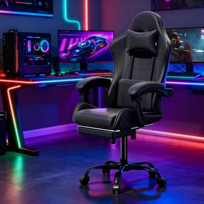 All-Day Studio Chair for Music Producers – Ergonomic Swivel Chair with Footrest image 2
