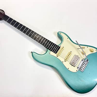Schecter Nick Johnston Signature Custom Shop 2021 Teal Green Metallic Aged Nitro image 8