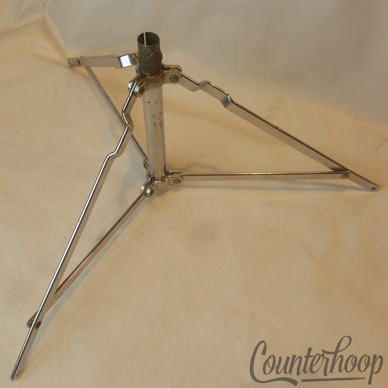 Slingerland Buddy Rich Tripod Base Cymbal Stand Part Model Chrome USA Hardware* — main photograph