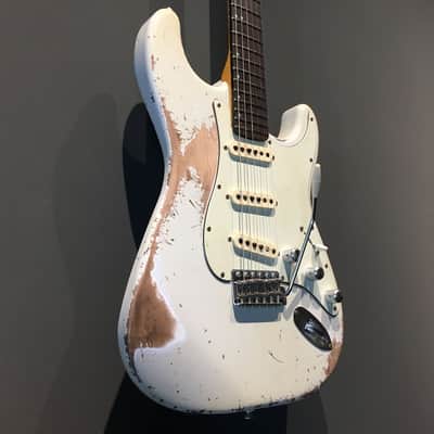 Made to Order - FRANCHIN Mercury guitar Relic Aged 100% Nitro Lacquer (Sunburst/ Black/ White/ Blue/ Green/ Yellow/ Red/ Pink/ Burgundy/ Purple/ Gold/ Silver, etc.) Stratocaster-Strat-S-Style Made in Italy image 18