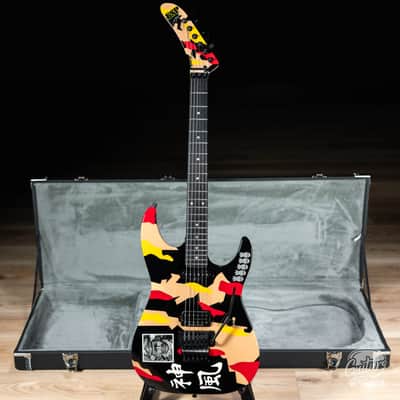 ESP Japan Custom Shop Kamikaze-1 George Lynch Signature Guitar – Black w/ Graphic image 1