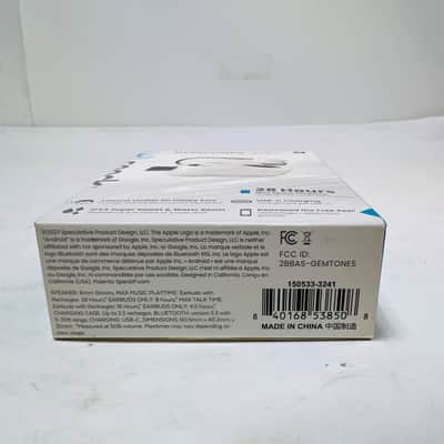 Speck Gemtones Play True Wireless Earbuds Volume Limiter IPX5 White 28H Battery image 3