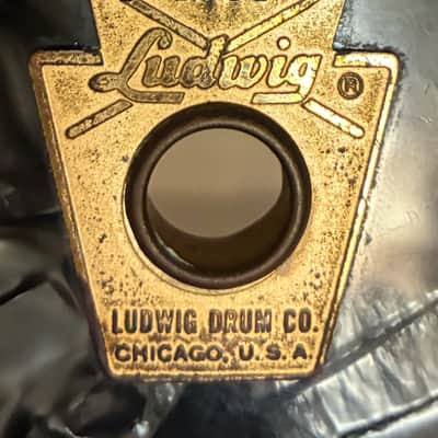 Ludwig No. 906 Downbeat 4x14" 8-Lug Piccolo Snare Drum with Keystone Badge 1960 - 1968 - Black Diamond Pearl image 7