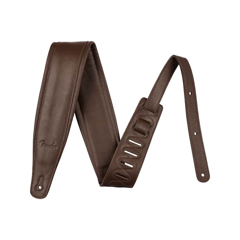 NEW Fender 3.5" Premium Leather Strap - Brown image 1