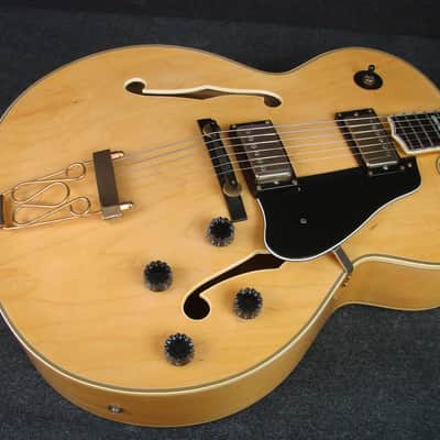 Vantage Model 655 Hollowbody Archtop Natural Finish Electric | Reverb