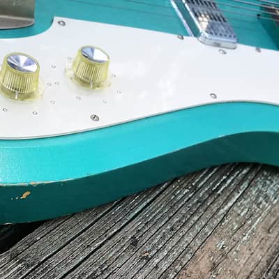 1965 Sivertone Model 1413L - DeArmond Kay - rare Seafoam Green - 1410 image 9
