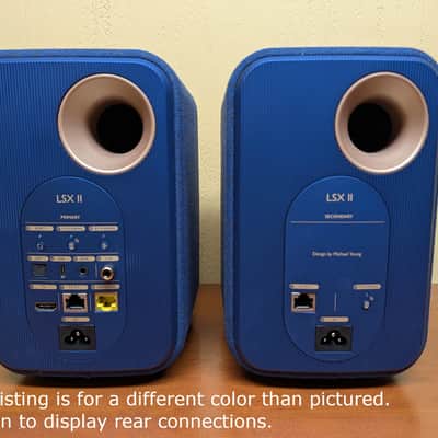 KEF LSX II Wireless HiFi Speakers - Soundwave Gold (Factory Sealed Pair) image 3