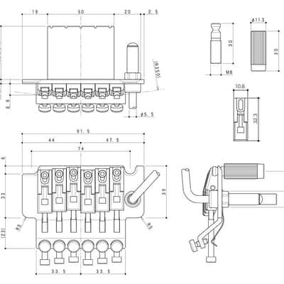 GOTOH GE1996T/33 locking tremolo (BS) image 5
