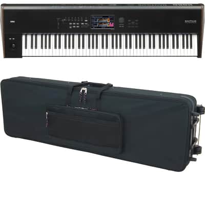 Korg Nautilus 88 Synthesizer Workstation, Gator GK-88 Hard Case with Wheels Bundle