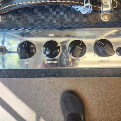 Vintage 1960s Ampeg R-12R Reverberocket 1X12" Combo Amplifier - Blue with Footswitch image 9