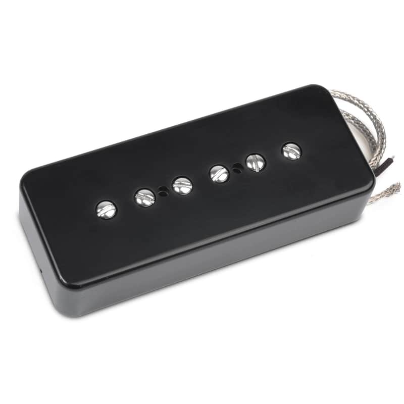 StewMac Modern Soapbar P-90 Pickup, Bridge Position, Original, Black Cover image 1