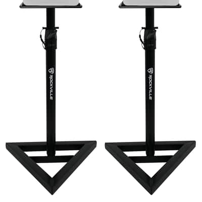 2 Rockville Adjustable Studio Monitor Speaker Stands For KRK ROKIT 5 G3 Monitors image 1