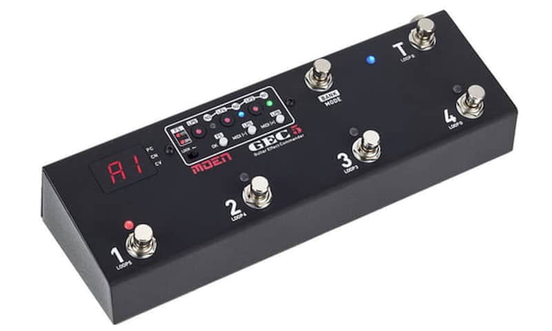 MOEN GEC-5 MIDI Guitar Pedal FX Switcher - 5 Loop Foot Controller