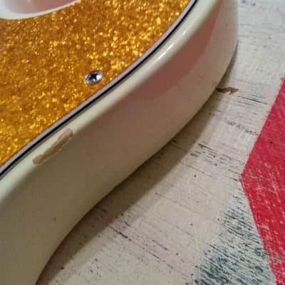 Fender Telecaster Corona California Late 90's White And Gold image 8