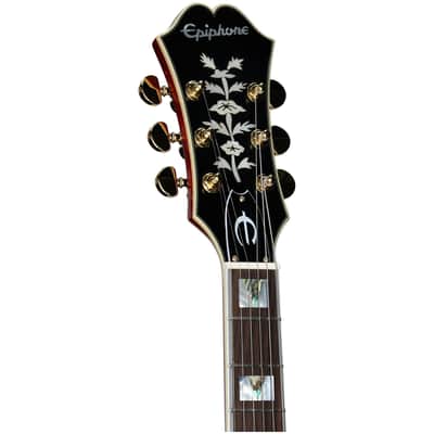 Epiphone Masterbilt Gem Archer Sheraton Left-Handed Electric Guitar, Cherry, with Case image 7