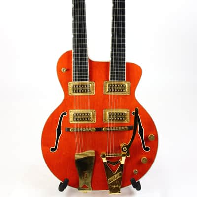 Gretsch G6120-6/12 Chet Atkins Nashville Double Neck Guitar MIJ Made In Japan Orange Rare! c 1997 image 5