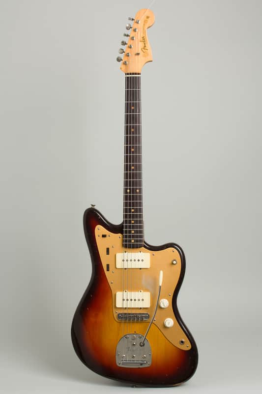 Fender  Jazzmaster Solid Body Electric Guitar (1959), ser. #34376, original tweed hard shell case. image 1