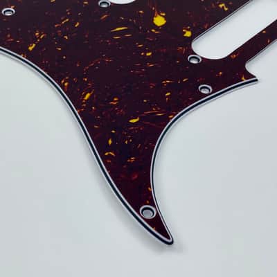 Silver Sky Se pickguard Brown tortoise & parchment pickup covers, knobs & switch tip Sliversky pick guard image 3