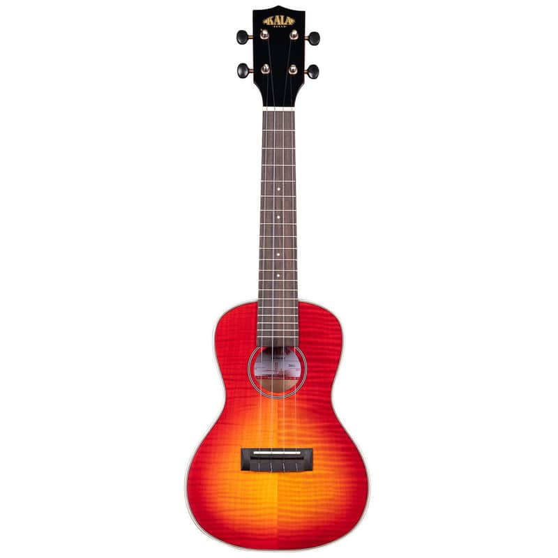 New Kala Gloss Flame Maple Cherry Burst Concert Ukulele image 1