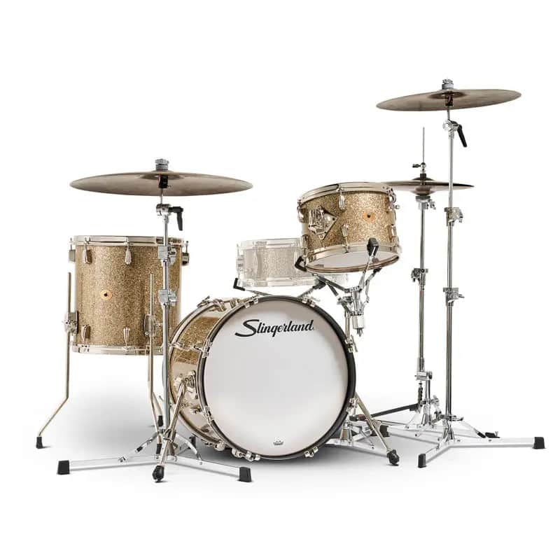 Slingerland Radio King 3pc Drum Set 18/12/14 Gold Glass image 1