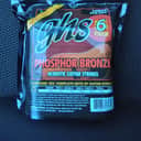 GHS Phosphor Bronze Acoustic Guitar Strings, 012-054 Light Gauge - 6 Set Pack