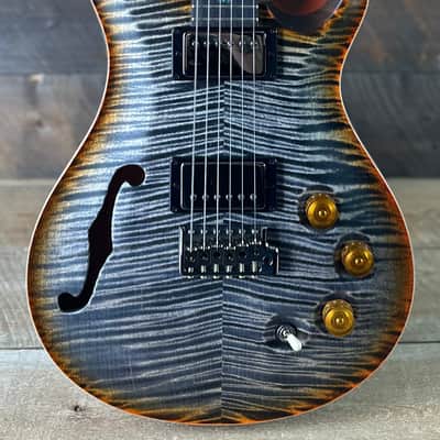 PRS Wood Library DGT Semi-Hollow David Grissom Signature Rosewood Neck! Flamed Maple 10-Top Smoked Black Hardware - Burnt Maple Leaf 418145 image 7