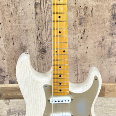 Fender Custom Shop Limited Edition '55 Dual-Mag Stratocaster 2019 Ash Body Trans White Relic image 7