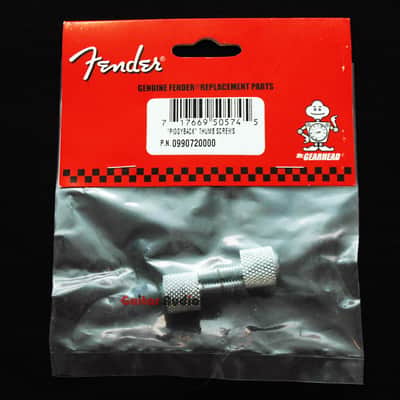 Genuine Fender Chrome Piggyback Amplifier Amp Thumb Screws Knobs - Package of 2 image 2