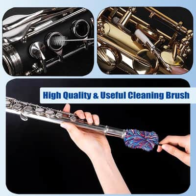 Flute Care Cleaner Kit with Cork Grease,Multifunctional Cleaning Brush, Cotton Cleaning Brush, Swab and Screw Flute Cleaning Kit for Base Maintenance image 3