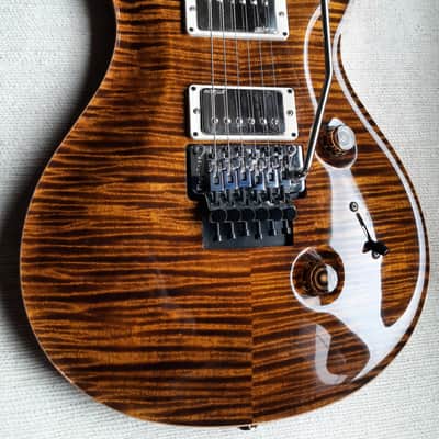 PRS Custom 24 Floyd 10 top 2014 - Black Gold Brazilian Fretboard Wood Library image 3